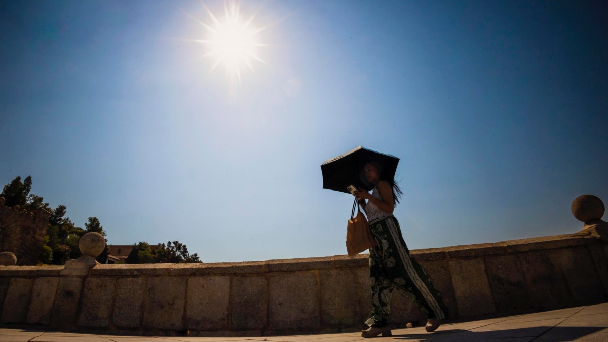 TOLEDO, 26/07/2024.- La provincia de Toledo sigue este viernes en aviso naranja por altas temperaturas, ante la posibilidad de que se alcancen los 41 grados, mientras que también las provincias de Ciudad Real, Cuenca y Guadalajara tienen avisos amarillos por calor. La Agencia Estatal de Meteorología prevé para este viernes en Castilla-La Mancha que las temperaturas máximas experimenten pocos cambios en el tercio occidental y estén en descenso en el resto, de forma que superarán los 40 grados en el valle del Tajo y la sierra de San Vicente, los 34 en zonas altas del noreste y los 36-38 en el resto de la comunidad.